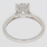 Back view of a luxurious white Moissanite sterling silver ring showcasing intricate design details.